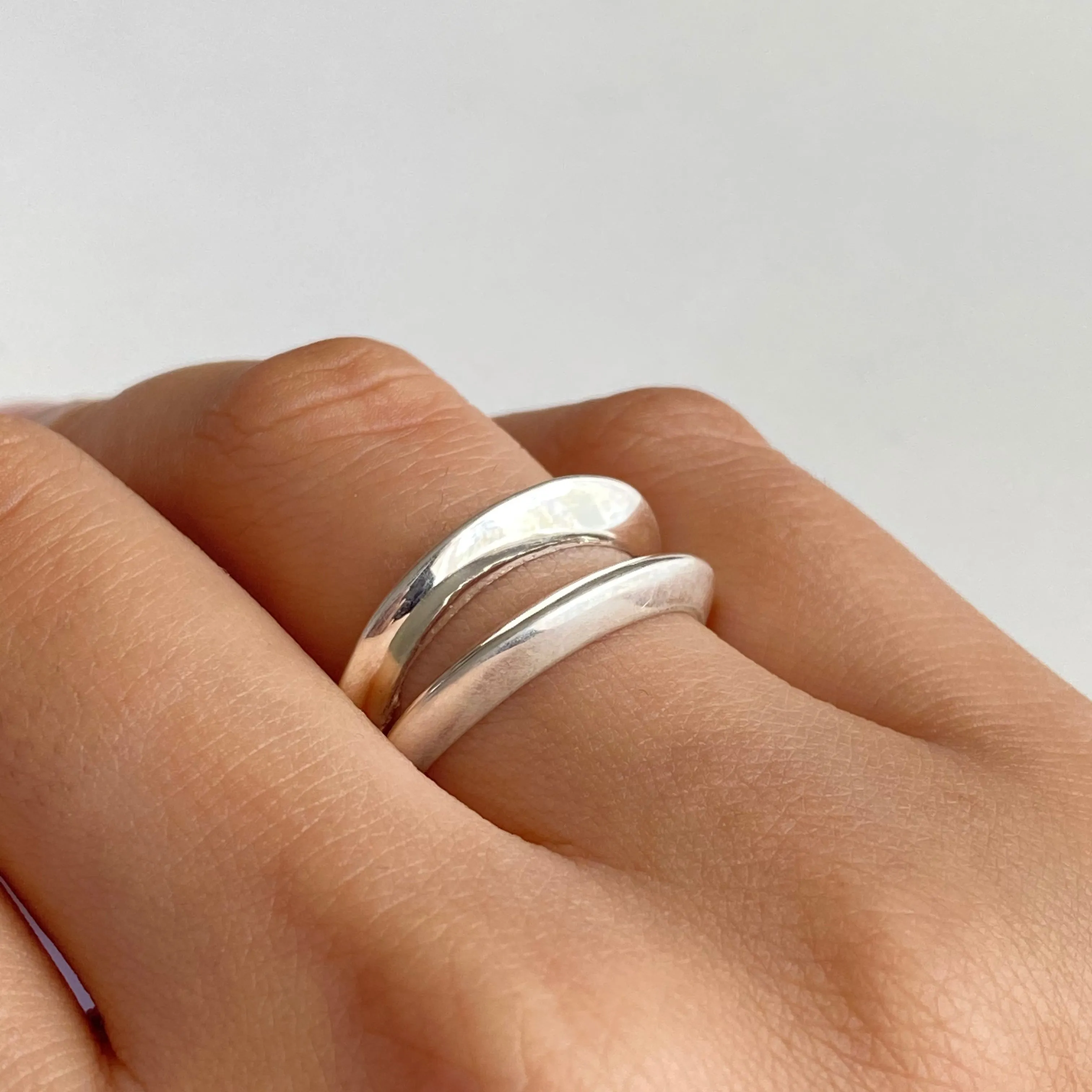 Sterling Silver Two Line Ring