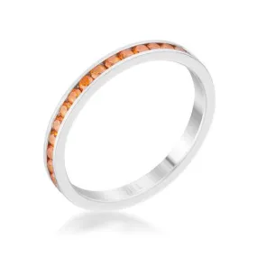 Teresa 0.5ct Orange CZ Stainless Steel Eternity Band