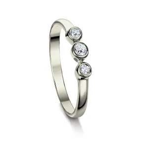 Trilogy Diamond Ring in Platinum