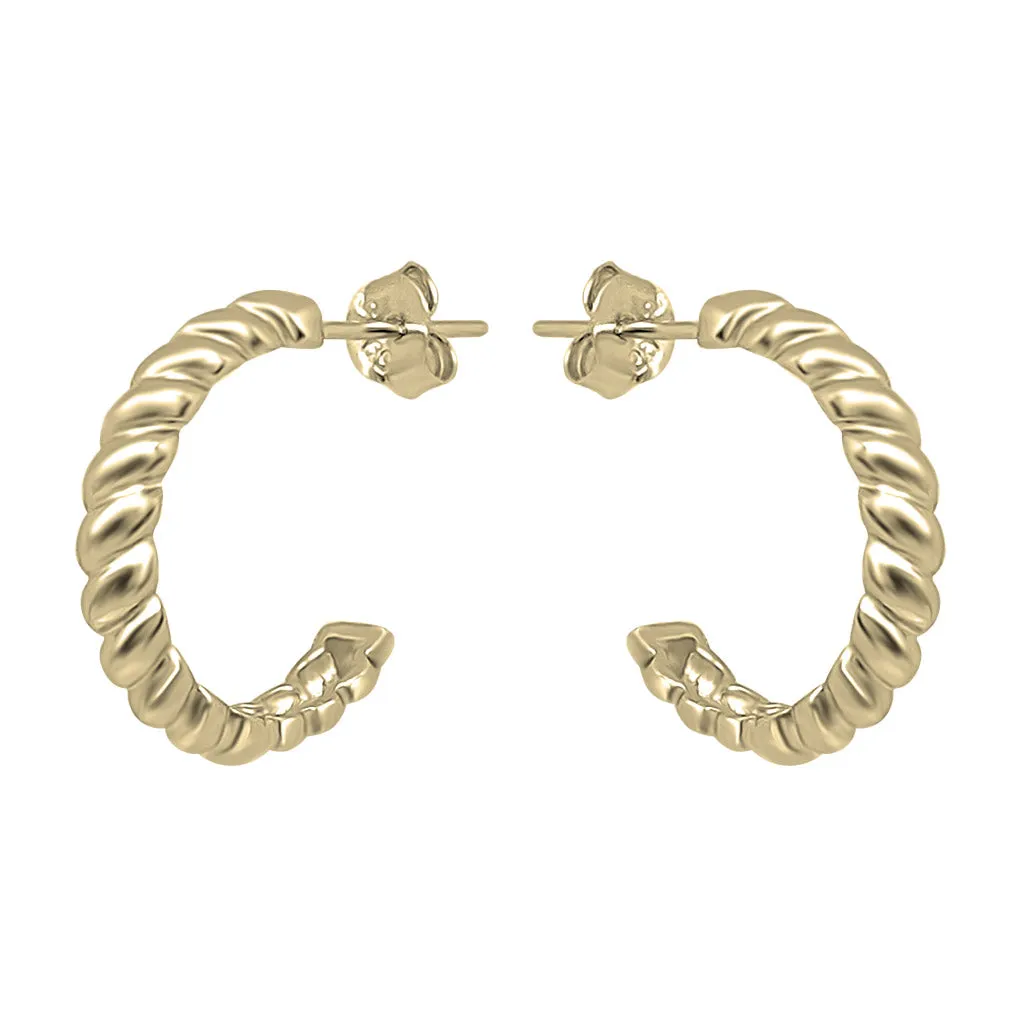 Twist Stud Hoops 18mm