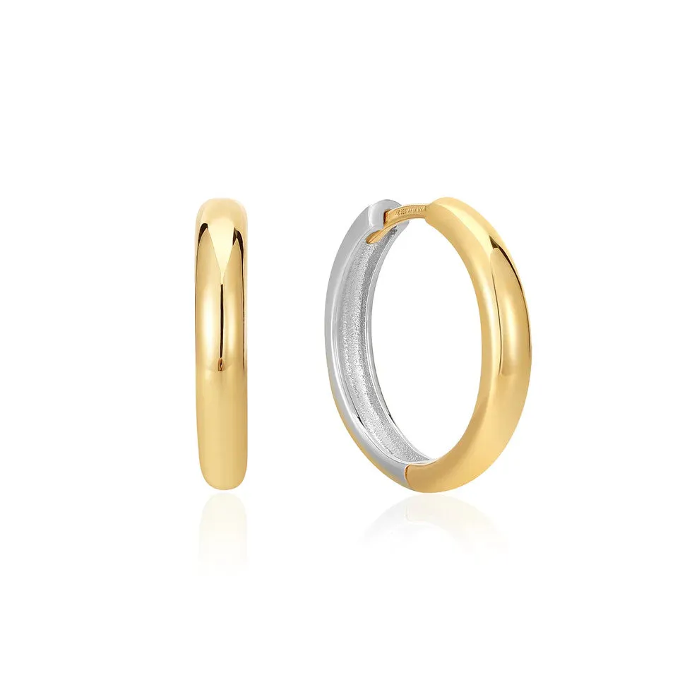 Two Tone Hoop Earrings