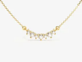 Unique Diamond Cluster Necklace (0.13 CT) in 14k Solid Gold