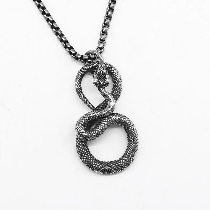 Unique Infinity Snake Necklace