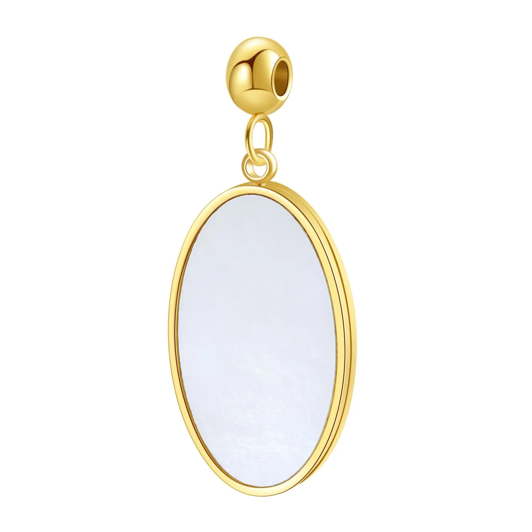 Unique Oval Pendant Gold