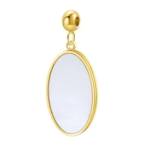 Unique Oval Pendant Gold