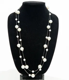 Unique Vintage 60" Long Pearl Necklace