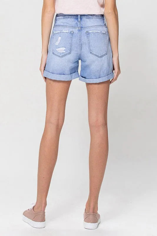 Vervet Distressed Boyfriend Shorts W/Cuffs