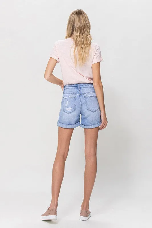 Vervet Distressed Boyfriend Shorts W/Cuffs