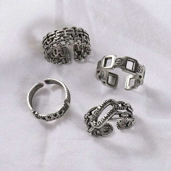 Wholesale Alloy Simple Rings MOQ≥2 JDC-RS-JuY010